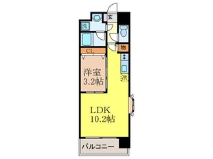 パ－クレジデンス江坂の物件間取画像